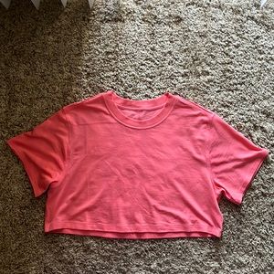 RASPBERRY CREAM ALL YOURS CROPPED TEE // LULULEMON
